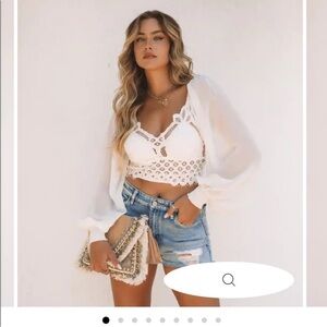 Vici bohemian crop top size small worn twice